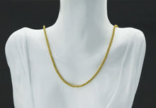 Load image into Gallery viewer, 18 Gold Filled Solid Rope Chain Necklace, Sku#A108