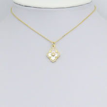 Load image into Gallery viewer, Mop Pearl Oval Flower with Star Charm Pendant, Sku#LX808