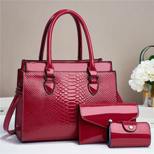 Load image into Gallery viewer, Women's 3-Piece PU Leather Crossbody Tote Bag Set - Versatile Shoulder Handbag with Multiple Compartments