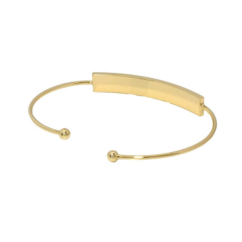 Gold Bar Adjustable Bracelet, Sku#B351