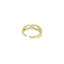 Load image into Gallery viewer, Gold Silver Oval Bar Adjustable Ring, Sku#A220