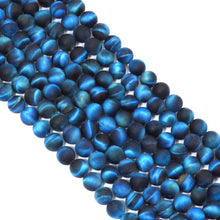 Load image into Gallery viewer, High Quality Blue Tiger Eye Matt Round Smooth Beads, 8mm/10m