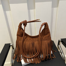 Load image into Gallery viewer, Women's Bohemian Tassel Crossbody Bag - Retro Patchwork Shoulder Bag with Adjustable Strap