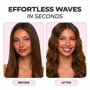 KENZZI Wave Styler 2-Barrel Hair Waver, 1.25 in, 6 Heat Settings, Pink