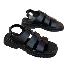 Load image into Gallery viewer, Women's Thick Sole Sports Sandals | Round Toe Low Heel PU Casual Shoes