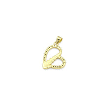 Load image into Gallery viewer, Gold CZ Unbalanced String Heart Charm, Sku#LK879