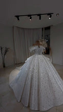 Load image into Gallery viewer, Diamond Luxe Crystal Off-Shoulder Royal Princess Ball Gown GD104