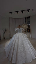Load image into Gallery viewer, Diamond Luxe Crystal Off-Shoulder Royal Princess Ball Gown GD104