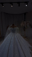 Load image into Gallery viewer, Luxury Royale Crystal Beaded Off-Shoulder Wedding Gown GD105