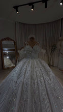 Load image into Gallery viewer, Luxury Off-Shoulder Radiance Crystal Ball Gown GR101