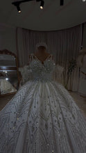 Load image into Gallery viewer, Luxury Off-Shoulder Radiance Crystal Ball Gown GR101