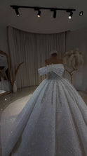 Load image into Gallery viewer, Midnight Elegance Crystal Luxury Wedding Dress GD103