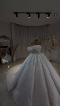 Load image into Gallery viewer, Midnight Elegance Crystal Luxury Wedding Dress GD103