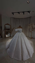 Load image into Gallery viewer, Midnight Elegance Crystal Luxury Wedding Dress GD103