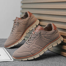 Load image into Gallery viewer, Men's Large Size Breathable Mesh Letter Print Sneakers – Sizes EU 40–50 | Black White Khaki Camel