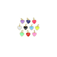 Load image into Gallery viewer, Colorful Enamel Gold Heart Charm, Sku#ML74c