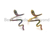 Load image into Gallery viewer, Colorful CZ  Snake Shape Ring, Sku#X42