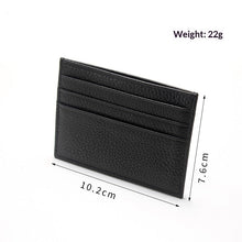 Load image into Gallery viewer, Genuine Leather Card Holder - Premium Cowhide Slim Wallet for Men &amp; Women