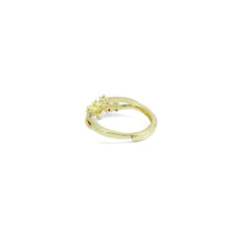 Load image into Gallery viewer, Dainty Clear CZ Gold Silver Cresent Moon star  Adjustable Ring, Sku#A278