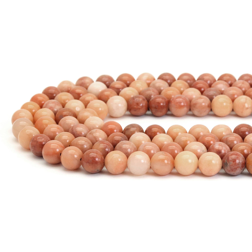 Genuine Orange Quartz Round Smooth Beads, Sku#U1879