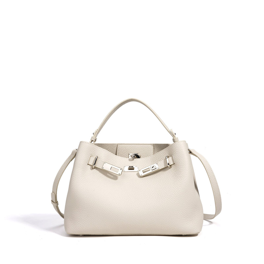 Genuine Leather Crossbody Tote Kelly Bag - Women's Handbag with Double Shoulder Straps