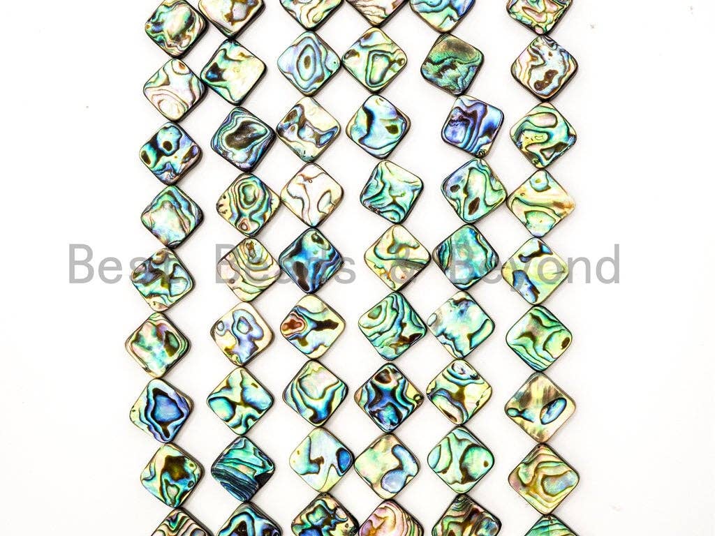 Natural Abalone Flat Diamond Shape Shell beads, SKU#R8C