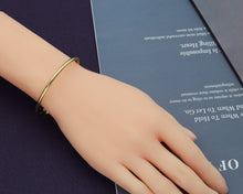 Load image into Gallery viewer, Gold Cuff Bangle bracelets with ball end, Sku#X292