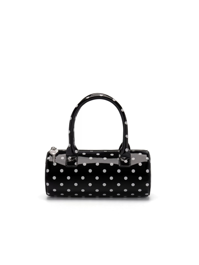 Women's Cylindrical Tote Bag – PU Leather Shoulder Bag with Card Holder