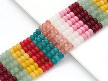 Load image into Gallery viewer, Mixed Color Jade Rondelle Smooth Beads, 5x8mm, Sku#U1421