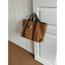 Load image into Gallery viewer, Vintage Suede Large-Capacity Tote Bag