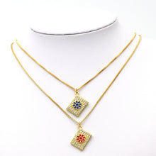 Load image into Gallery viewer, CZ Enamel Sunflower Charm, Sku#JL80