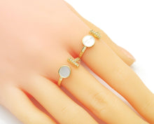 Load image into Gallery viewer, Round Mother of Pearl Bar ring, Sku#X369