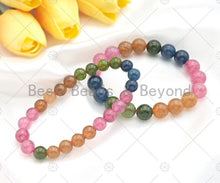 Load image into Gallery viewer, Natural Watermelon Quartz Stretchy Bracelet