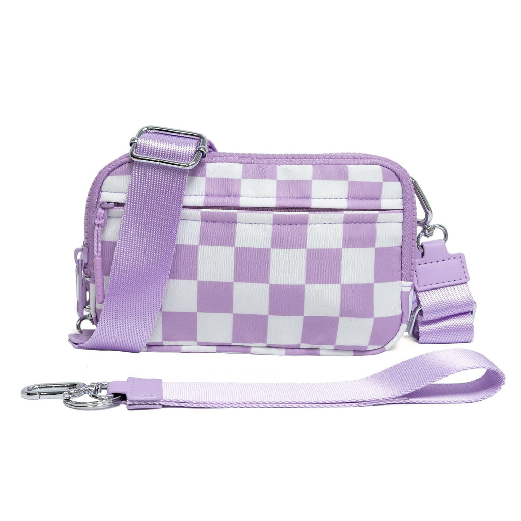 Waterproof Crossbody Waist Bag for Outdoor Sports Running - Lightweight Double Layer Polyester Fanny Pack