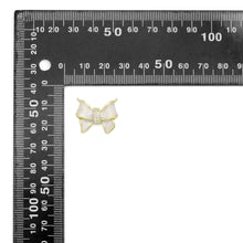 Load image into Gallery viewer, White Enamel Bow Charm Pendant, Sku#LK1206