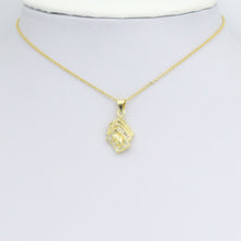 Load image into Gallery viewer, Clear CZ Gold FACE Book  Charm Pendant, Sku#LK1203