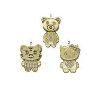 Load image into Gallery viewer, Gold CZ Cartoon Tiger Bear Hello Kitty Charm, Sku#LK687