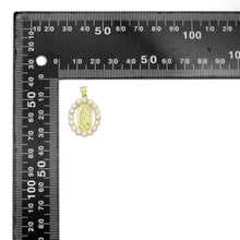 Load image into Gallery viewer, White Pearl Round Virgin Mary Oval Charm Pendant, Sku#LD703