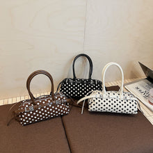 Load image into Gallery viewer, Women's Polka-Dot Tote Bag – PU Leather Pillow Bag with Multiple Compartments