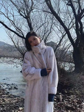 Load image into Gallery viewer, Women's Cross-Design Mink Fur CoatFull-Fur Integrated Design