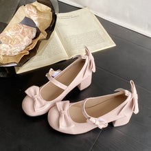 Load image into Gallery viewer, Women's Round Toe Ballet Flats with Bow &amp; Ankle Strap | Casual Flat Shoes for Everyday Wear