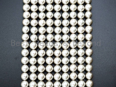 Bright Silver Hematite beads, 2/3/4/6/8/10/12mm, sku#S45