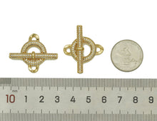 Load image into Gallery viewer, CZ Round Bar Bolt Pendant, Sku#LD219