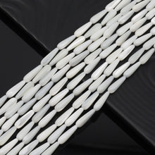 Load image into Gallery viewer, 6x20mm Teardrop Whtie Mother of Pearl Beads, Sku#T166