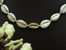 Load image into Gallery viewer, Cowrie Shell Necklace, Pull Tie Style Shell Necklace, V42C