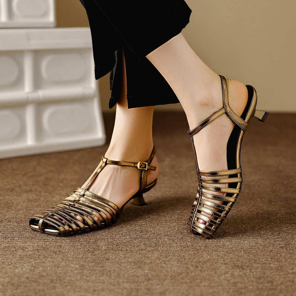 Women's Lambskin Cage Sandals