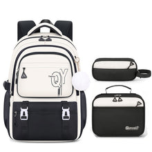 Load image into Gallery viewer, Girls 3-Piece School Backpack Set with Pencil Case &amp; Lunch Bag | Cute Kids Bookbag | Oxford Cloth | Waterproof