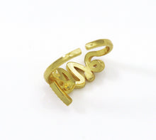 Load image into Gallery viewer, CZ Love Gold Adjustable Ring, Sku#X347