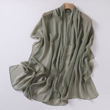 Load image into Gallery viewer, Effortless Grace Scarf Silver Crinkle Chiffon Hijab (MH153)