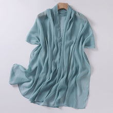 Load image into Gallery viewer, Effortless Grace Scarf Silver Crinkle Chiffon Hijab (MH153)